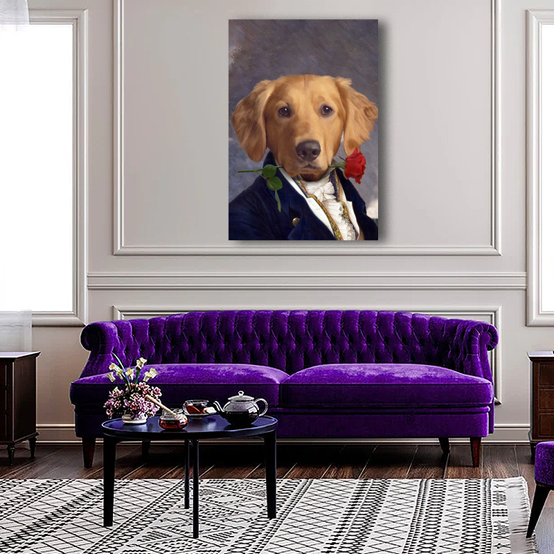 The Flirty Prince Pet - Custom Pet Portrait